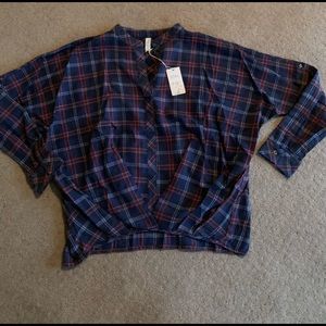 NWT L Love plaid top size small/medium